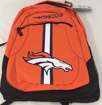 NFL 2024 NWT LICENSED Denver Broncos Backpack School Bag Book Laptop 18 x 13 x 6 - £28.70 GBP