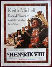 Henry VIII &amp; Six Wives 1972 Movie Poster Hussein Mitchell UK - £41.14 GBP