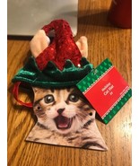 Holiday Cat Hat Elf One Size Only Ships N 24h - £10.85 GBP