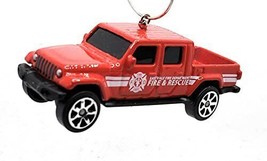 Christmas Ornament for Jeep Gladiator Fire &amp; Rescue Red - $29.24