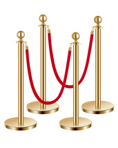 VEVOR Stanchions and Velvet Ropes, 4Pcs, Hollow Base with Stainless Stee... - $63.99