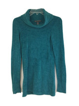 ExOfficio Womens XS Nylon Minimal Fuzzy Teal Pullover Turtleneck Sweater - £11.11 GBP