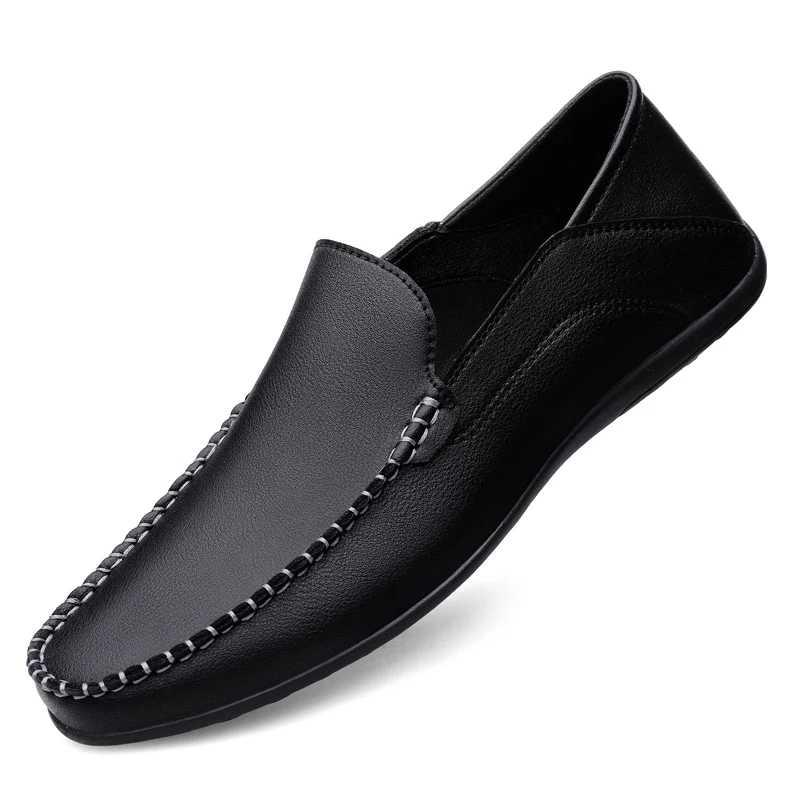Genuine Leather Men Shoes Casual Luxury Formal Mens Loafers Moccasins Italian Br - £30.89 GBP