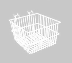 Lot of 6 - New White - 12&quot;W x 12&quot;D x 8&quot;H Multi Basket - Fits Slatwall, Gridwall, - $89.54