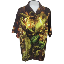 Veezo vintage Men Hawaiian camp shirt pit to pit 25.5 XL Anime muscle man dragon - £39.46 GBP