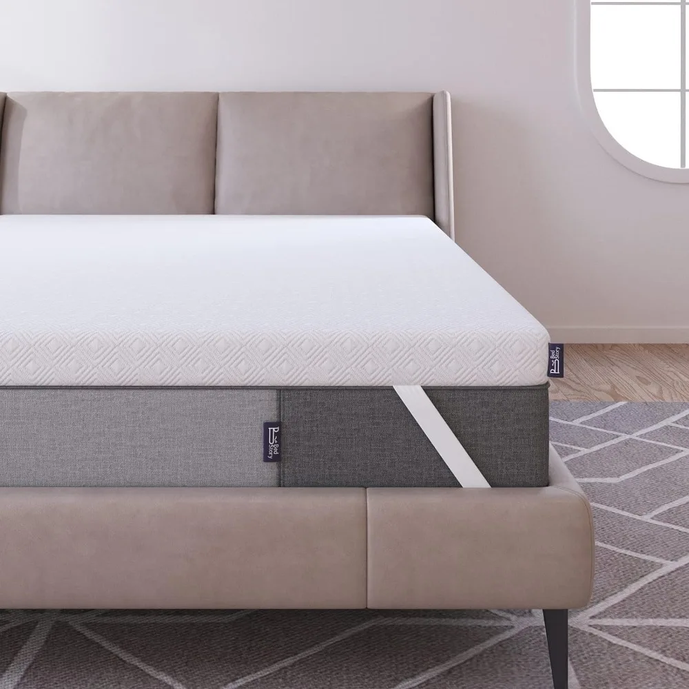 BedStory 3 Inch Memory Foam Mattress Topper . Size, Premium Firm Mattress Topper - £152.18 GBP+