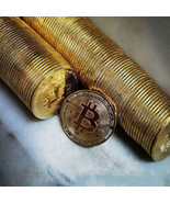 50Pcs Gold Plated Collectible Art Physical Commemorative Bitcoin Coin - $65.89 CAD