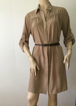 XXI Tan 3/4 Sleeve Back Cut Out Dress, Tan (Size L) - £11.90 GBP