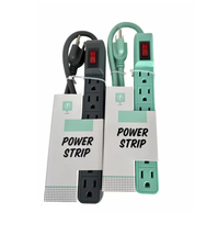 2pcs Vivitar 6 Outlet Power Strip w/Surge Protection 1.5 ft. Lighted Switch - 2  - £13.43 GBP