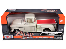 1955 Chevrolet 3100 Stepside Pickup Truck Cream with White Interior "Timeless Le - $42.27