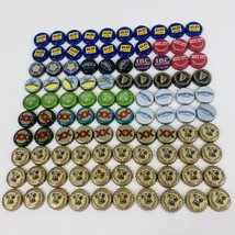 Lot Of 100 Metal Bottle Caps Lids Beer Art Craft Supply Mixed Colors &amp; V... - $14.84