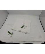 cotton napkin lot of 2 sweet pea vine Embroidered - €8,18 EUR