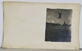Hanley Sask. Canada Young Man Jumping High in Air RPPC c1907 Postcard K15 - £15.68 GBP