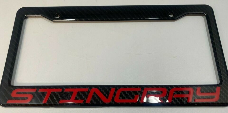 2014 - 2019 Corvette C7 Stingray Carbon Fiber License Plate Frame. Color Choice - $59.99