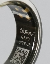 Oura Ring Gen3 Horizon Size 8 - Silver JZ90-51384-08 image 4