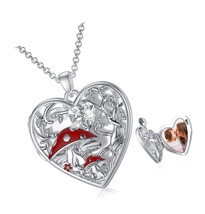 Birthstone Locket Necklace that Holds Pictures that - £132.44 GBP