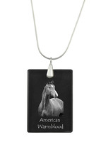 American Warmblood,  Horse Crystal Pendant, SIlver Necklace 925, High Qu... - £29.87 GBP