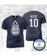 Argentina Messi Signature Champions 3 Stars FIFA World Cup 2022 Navy T-S... - $41.01 CAD+