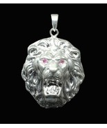 Loin Head Sterling Silver Pendant charm biker necklace gift - €134,55 EUR