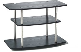 Black 3-Tier Tv Stand By Convenience Concepts. - £56.73 GBP