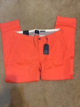 The Original Ben Sherman Men&#39;s Slim Fit Pants Salmon Orange 32W 32L NWT - $23.03