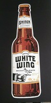 Shiner White Wing Lager Beer Tin Advertising Sign Spoetzl Brewery TX 31.5&quot; NOS - £15.68 GBP
