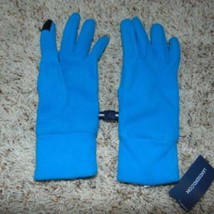 Womens Gloves Winter Blue Lands End Brushed Fleece Lightweight &amp; Warm-size S/M - £19.46 GBP