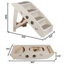 20&quot; Foldable Dog Pet Ramp Stairs For Home Indoor Dcor Steps Safety Small... - £51.59 GBP