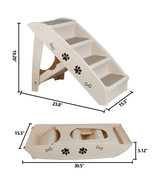 20&quot; Foldable Dog Pet Ramp Stairs For Home Indoor Dcor Steps Safety Small... - $65.99