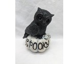 Halloween Spooky Pumpkin With Owl Decor 5.5&quot; - £34.40 GBP