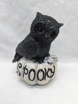 Halloween Spooky Pumpkin With Owl Decor 5.5&quot; - £34.30 GBP