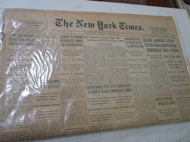 NEW YORK TIMES NEWSPAPER 5/20/1931 AUTHENTICADED COPY [*ART] - £101.53 GBP