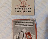 1930&#39;s  SWANS DOWN CAKE FLOUR Vtg*PRINT AD*  Recipes Good Condition. - $9.89