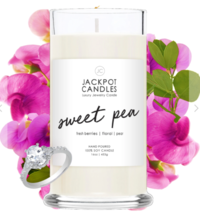 Sweet Pea Candle with Jewelry Ring 16 Oz - £21.90 GBP