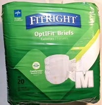 FitRight OptIFit Ultra Size Medium 32&quot;- 44&quot; Adult Diapers Briefs Pack of... - £14.01 GBP