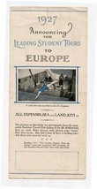 1927 Leading Student Tours to Europe Brochure Cunard - $18.81