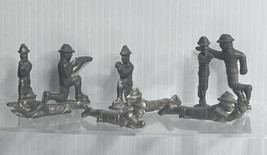 Lot of 9 Vintage Cast Lead Metal Military Toy Soldiers Lead Army Men figures - £17.47 GBP