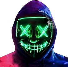 Halloween Mask LED Purge Mask for Festival Halloween Scary Party,Costume Cosplay - £11.90 GBP