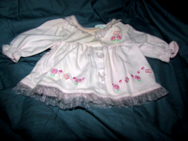 SESAME STREET soft pink top XS embroidered, nylon ruffle (baby -6) - $3.00