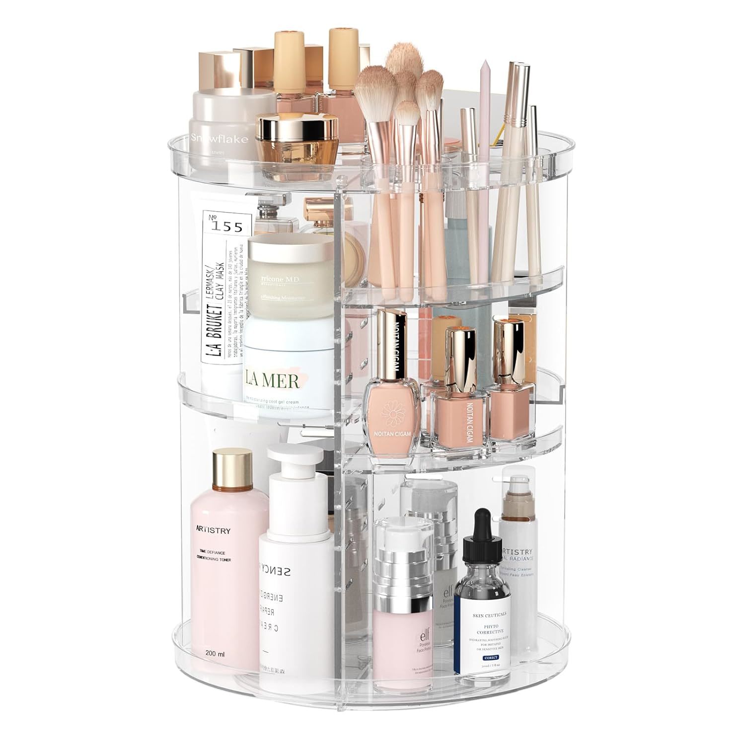 Rotating Makeup Organizer, Diy 8 Adjustable Layers Spinning Skincare Org... - $31.99