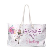 Personalised Weekender Bag, Bride, Large Weekender Bag, Beach Bag, Bridal Bag - £38.99 GBP