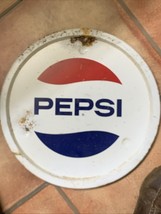 VINTAGE round Pepsi serving tray METAL SIGN - $13.00
