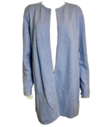NWT Talbots Blue Long Sleeve Open Cardigan Mid Thigh Length Size XL - $37.99