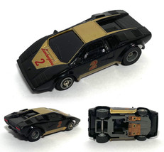 1pc 1991 TYCO Lamborghini HO Slot Car BODY-ONLY Blk/Gld 6320 Cull Stock No Wing - $14.99