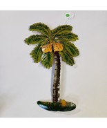 Tin Metal Palm Tree w/Coconuts Wall Hanging 15&quot; Colorful Decorative Folk... - $272.80 MXN
