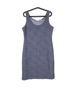 NY Collection Dress L Womens Gray Textured Sleeveless Lined Scoop Neck S... - $19.66