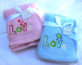 New Snugly Baby Ultra Soft Fleece Blanket 30” X 40” Blue Elephant Or Pink Birdie - £19.93 GBP