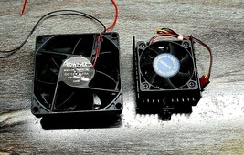 Vintage Advanced Pc Cooling Fans 2 Used Powermax 12 Volt Brushless Internal Type - £11.77 GBP