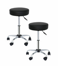 2Pcs Hydraulic Rolling Chairs Salon Stools Facial Spa Massage Adjustable Stools - £82.65 GBP