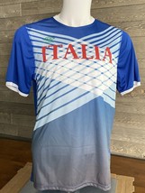 Mens Umbro Italia Italy Size M Soccer Blue Football Futbol Jersey Shirt - £12.75 GBP